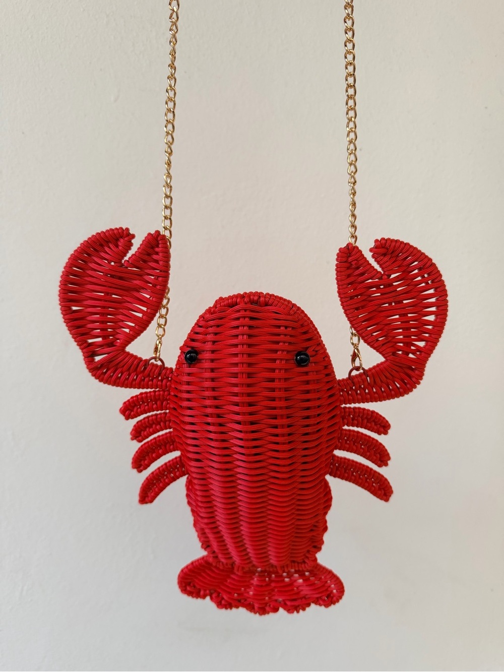 Red Woven Tommy Bahama Lobster Crossbody Bag